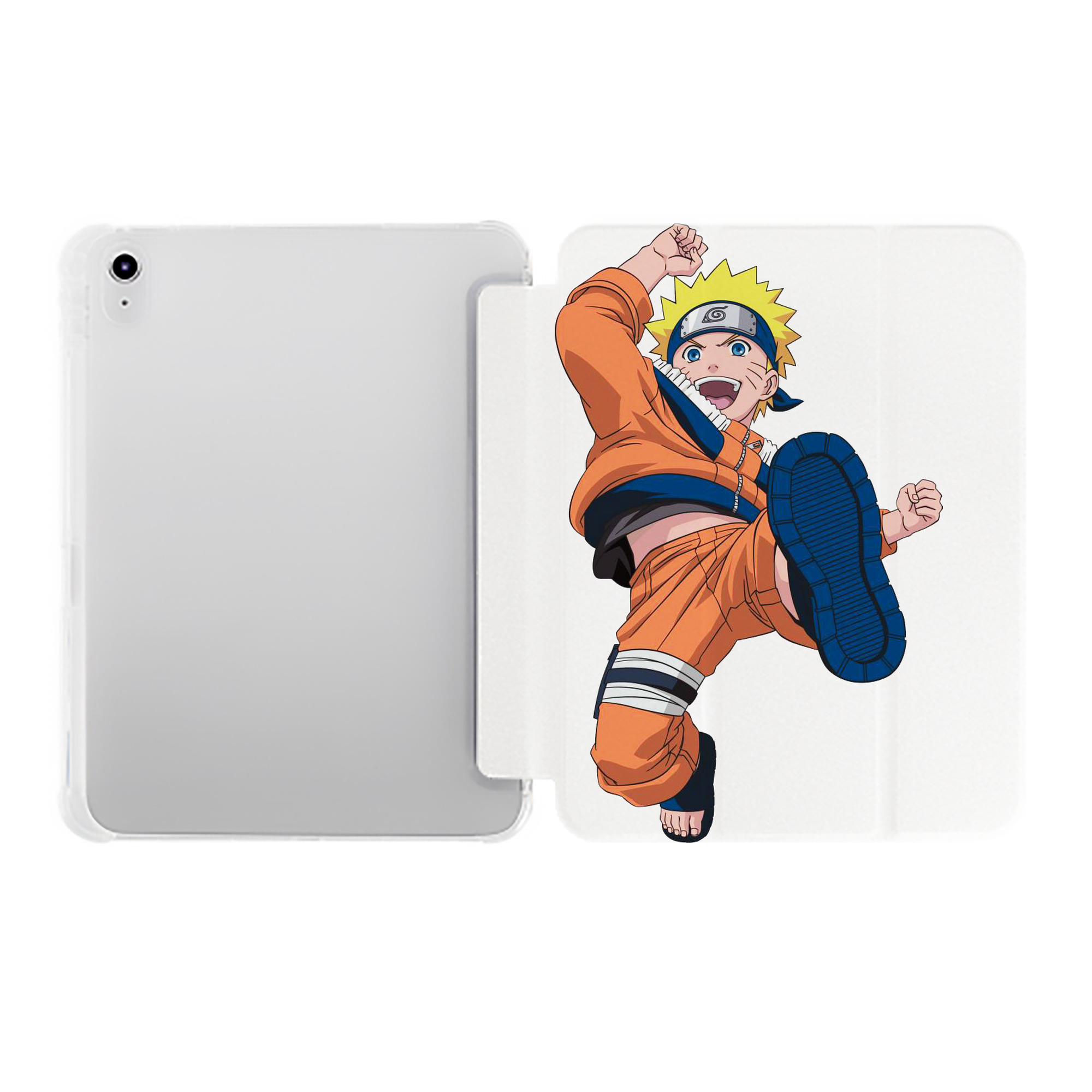 （画像用） NARUTO -ナルト- うずまき ナルト Uzumaki Naruto IPad ケース ペン収納付き 三つ折りスタンド PUレザー×シリコン 対応機種9.5/10.5/10.9インチ